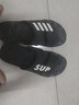 卡帝乐鳄鱼拖鞋男士休闲拖鞋浴室家居一字拖百搭凉拖鞋子 男 1492 黑白 43 实拍图
