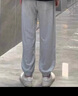 杉努裤子男士春夏季薄款休闲学生宽松大码运动束脚青少年卫长裤 K02灰色常规（松紧） 2XL 实拍图