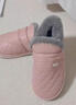 洁丽雅防水棉拖鞋女秋冬季2025新款全包跟室内居家保暖加绒皮棉鞋男外穿 粉色【推荐款】 36-37 (适合35-36码) 实拍图