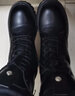 强人女靴侧拉链气质平跟马丁靴加绒保暖时尚女短靴 JDB263009 黑 39 实拍图