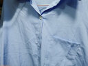 欧贝汐衬衫女中长款长袖上衣春夏春秋冬新款学生宽松时尚衬衣 蓝色 均码 实拍图