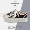 回力（Warrior）官方女鞋帆布鞋秋季百搭板鞋女士厚底增高运动休闲鞋子女米黑37 实拍图
