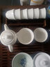 静瓷斋德化白瓷羊脂玉功夫茶具套装家用客厅泡茶办公室会客简约茶杯 描金-美人壶套装（素雅杯） 9头 实拍图
