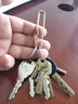 手工不锈钢钥匙扣老式穿腰带穿皮带运动裤腰挂件男锁匙扣怀旧 金辉腾 黄铜经典款 实拍图
