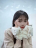 南木熊手套女保暖手套冬季女生可爱兔兔手套学生毛绒翻盖半指加绒防寒 兔子手套【白色】 实拍图