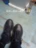 斯凯奇（Skechers）男鞋2026新款秋季闪穿鞋皮鞋全黑简约百搭运动休闲商务鞋 深褐色/COC  39.5 实拍图
