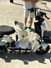 左拉电动车儿童座椅前置电瓶车宝宝坐椅摩托车婴儿小孩安全小凳子座椅 白（单座椅+扶手） 晒单实拍图