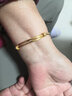 明牌珠宝实心黄金手镯女款 足金光板素圈抽拉金手镯AFI0177工费800 新潮款金镯子 约35.37克 实拍图
