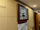 北极星（POLARIS）挂钟客厅家用智能钟办公室木纹电波时钟方形自动对时钟表47*37cm 实拍图