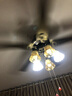 唯色风扇灯欧式吊扇灯传统风扇吊灯家用复古美式带灯扇一体大风力灯具 5灯5叶透明罩52寸-变频双控 实拍图