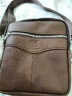 牛船长皮具BULLCAPTAIN中青年男士单肩斜挎包 头层牛皮休闲跨肩收银生意包 深棕色 实拍图