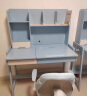风叶青青实木儿童学习桌椅套装卧室家用学生书桌书架一体写字桌可升降桌子 单桌不含椅子(蓝白色) 0.8米-单抽屉 晒单实拍图