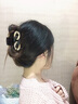 BARY REEF头饰发夹网红金属链条后脑勺发卡女法式头发抓夹大号韩国优雅气质盘发 黑色抓夹 实拍图