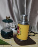梵育暖壶小号热水瓶小型怀旧复古暖水壶老式玻璃内胆保温瓶家用小暖壶 黄色 800ml 实拍图
