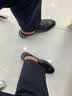 卡帝乐鳄鱼（CARTELO）男士皮鞋透气牛皮正装鞋百搭低帮系带镂空皮鞋男9275 黑色 39 实拍图