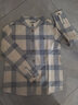 戴维贝拉（DAVE＆BELLA）童装男衬衣儿童衬衫男童长袖春装宝宝衣服春秋上衣大童格子打底衫 蓝白格【DB3224618】 150 （建议身高140-150cm） 实拍图