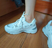 卡帝乐鳄鱼老爹鞋女鞋春季休闲小白鞋女舒适运动鞋跑步鞋子 女 0936 白色 35 实拍图
