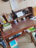 胜界 书桌 实木书桌带书架组合电脑桌家用书桌书柜组合简约现代学生书桌写字桌办公桌写字台学习桌子 单书桌带书架【胡桃色】 1.2米*0.6米双抽屉 晒单实拍图