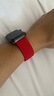 BHO【热销5万+】适用苹果手表表带apple iwatch s10/s11表带s9/se3/2单圈编织表带s8/7尼龙女士男生款 红色 40/41/42表盘M码【腕围155-166mm】 实拍图