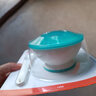 日康（rikang）辅食碗宝宝碗餐具套装研磨碗婴儿新生儿小碗勺套装儿童饭碗带盖 【蓝色套装】研磨碗勺 实拍图