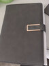 朗捷（longe） 会议记录本活页式开会本子皮面记录本工作日志本可拆卸笔记本子文具可定制logo a5黑色（单本） 实拍图