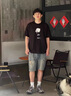 衣然呈品潮牌破洞牛仔短裤男直筒宽松休闲简约大裤衩夏季百搭五分裤子男士 蓝色 M【建议95-115斤】 实拍图