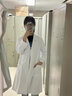 窈嘉 长袖白大褂 学生实验服男女医师卫生美容服化学试验白大褂工作服 中厚款-松紧长袖【推荐指数95%】 L (170) 实拍图