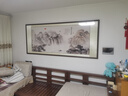 佳得雅新中式客厅装饰画沙发背景墙壁画字画山水画靠山图办公室风景挂画 流水生财A1 106*249cm宣纸+胡桃色框（大气） 实拍图