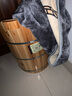 45cm木桶泡脚桶加高深桶足浴盆洗脚桶足疗桶汗蒸熏蒸脚桶家用加高泡小腿 泡脚木桶带熏蒸小凳杉木泡脚桶 45cm单桶+盖+熏蒸登 实拍图