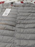 鸭鸭（YAYA）佟丽娅同款轻薄羽绒服女新款冬季短款圆领内胆修身时尚薄外套男 浅灰色【女款无领】 4XL 实拍图