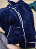 雅鹿睡衣冬季男士睡衣翻领珊瑚绒加厚加绒家居服套装高端轻奢抗静电 NSCBF-藏青色 L -170/92A 【建议体重90-130斤】 实拍图