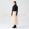 无印良品（MUJI）女式 木棉混 灯芯绒 A字裙 中长款半身裙子女款 美拉德 BE11CC3A 黑色 S 155/62A 实拍图