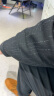 太平鸟男装【王鹤棣甄选】 秋季新款休闲衬衫肌理小香风衬衫 黑色（阔版） XL 实拍图