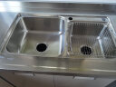 法恩莎（FAENZA） 水槽双槽304不锈钢拉伸洗菜盆厨房洗碗槽台上台下大容量一体盆 780X430 含冷热龙头 实拍图
