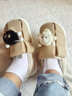 明盛棉拖鞋女包跟冬季棉鞋外穿拖鞋家居室内月子鞋防滑踩屎感厚底保暖 卡其小煤球【店长推荐-巨好看】 38-39 适合平时穿37-38 实拍图