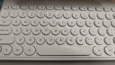 航世（BOW）K-610 无线键盘 炫彩复古键盘 笔记本电脑家用办公通用女生可爱小键盘 白色 实拍图