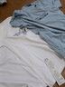 迪贝狼【3件】短袖t恤男士打底衫半袖上衣服男装夏季圆领宽松青年大码 THE白+KY7浅蓝+音乐白 M 建议100-120斤 实拍图