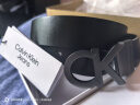 Calvin KleinJeans【520礼物】男士真皮休闲双面ck字母带头牛皮腰带HC551H19 003-太空黑 90cm 实拍图