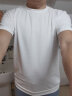季言圆领短袖260克重磅纯棉t恤男简约灰色打底衫男短袖夏季纯色半袖男 白色 XL 晒单实拍图