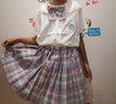jk裙套装全套夏季儿童学院风班服夏天半身短裙女童10岁裙子粉色格子裙 独角兽套装 150cm 实拍图