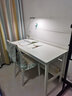 祥云虎斑 书桌实木书桌学习桌现代简约电脑桌学生写字桌椅置物架书房家具 白色 1.2*0.6米 书桌 实拍图