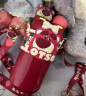 艾可思迪士尼草莓熊316不锈钢保温杯 儿童男女便携直饮吸管杯水壶550ml 实拍图