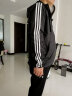 阿迪达斯（adidas）外套男 2026秋季新款运动休闲服透气衣立领夹克时尚潮流男装 三叶草/黑色立领/三条纹 M 推荐135-155斤 实拍图