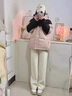 雅鹿情侣款羽绒服男女同款秋冬季休闲时尚短款面包服立领加厚保暖外套 黑色 180 实拍图
