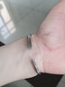 云金丽银手镯女999足银莫比乌斯情侣手镯开口实心银镯子送女友生日礼物 实拍图