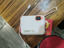 充电宝100W超级快充20000毫安时大容量自带线超薄迷你小巧可爱可登机苹果PD快充安卓通用移动电源 象牙白【自带双线-10W快充】标准版提速300% 适用苹果安卓小米OPPO一加VIVO等 实拍图