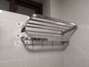 卡贝（cobbe） 304不锈钢毛巾架免打孔卫生间浴室置物架浴巾架厕所壁挂卫浴挂件 镜面-50cm(打孔/免打孔) 实拍图