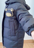康博男童红色羽绒服儿童中长款2024冬季男宝宝中小童过年服童装外套 黑色 110 实拍图