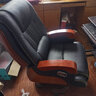 纽麦真皮老板椅子商务家用皮质办公椅可躺按摩电脑转椅总裁大班椅 PU-黑色 120-155度(含) 固定扶手 尼龙脚 实拍图