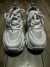 他她春秋厚底透气老爹鞋女鞋网面增高运动鞋新款WOG16BM4 白/灰紫 38 实拍图